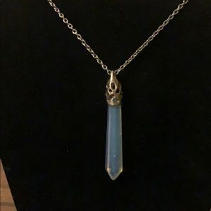 Large opalite pendant on adjustable necklace NWOT